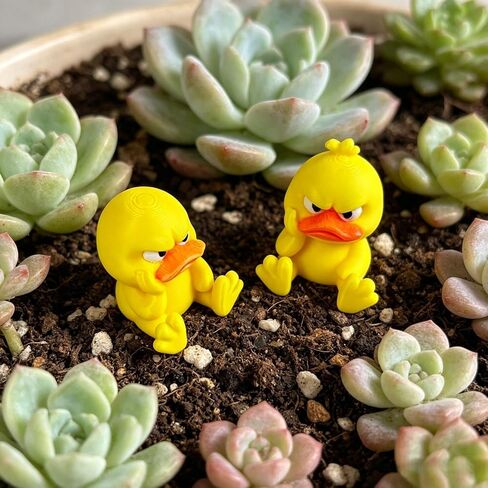 Angry Yellow Duck Figurine,Cute Grumpy Duck Desk Decor,Funny Sassy Duck Ornament for Home,Office,Car,Bookshelf,Unique Gag Gift for Duck Lovers in Kuwait