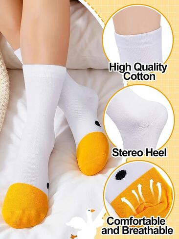 Cosweet 3/6 Pairs Funny Goose Socks - Silly Goose Party Favors Animal Sock Gift for Women Men Boys Girls Birthday Decor in Kuwait