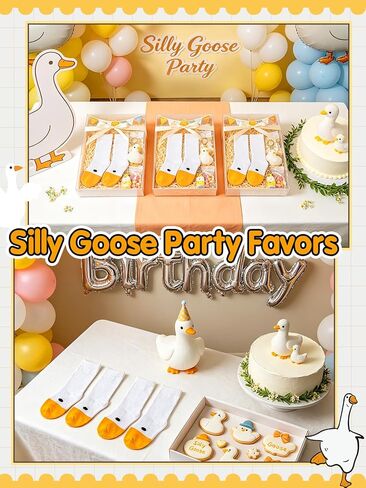 Cosweet 3/6 Pairs Funny Goose Socks - Silly Goose Party Favors Animal Sock Gift for Women Men Boys Girls Birthday Decor in Kuwait