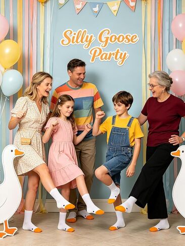 Cosweet 3/6 Pairs Funny Goose Socks - Silly Goose Party Favors Animal Sock Gift for Women Men Boys Girls Birthday Decor in Kuwait