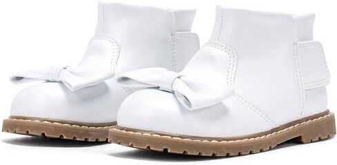 THEE BRON Vintage Leather Embroidered Toddler Girls Boots Mid Calf Water Resistant with Memory Foam Insole in Saudi Arabia