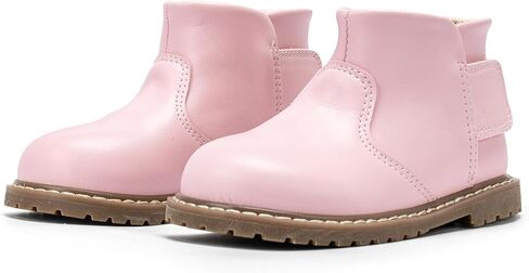 THEE BRON Vintage Leather Embroidered Toddler Girls Boots Mid Calf Water Resistant with Memory Foam Insole in Saudi Arabia