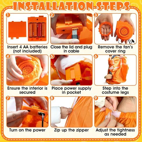 Inflatable Orange Costume for Adult Blow Up Fruit Cosplay Costume Berry Inflatable Outfit for Women Men Orange Birthday Cosplay Party Dress Up Parade Carnival Suit in Saudi Arabia