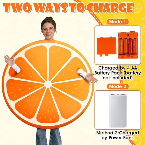Inflatable Orange Costume for Adult Blow Up Fruit Cosplay Costume Berry Inflatable Outfit for Women Men Orange Birthday Cosplay Party Dress Up Parade Carnival Suit in Saudi Arabia
