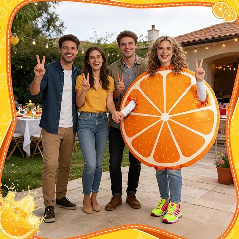 Inflatable Orange Costume for Adult Blow Up Fruit Cosplay Costume Berry Inflatable Outfit for Women Men Orange Birthday Cosplay Party Dress Up Parade Carnival Suit in Saudi Arabia