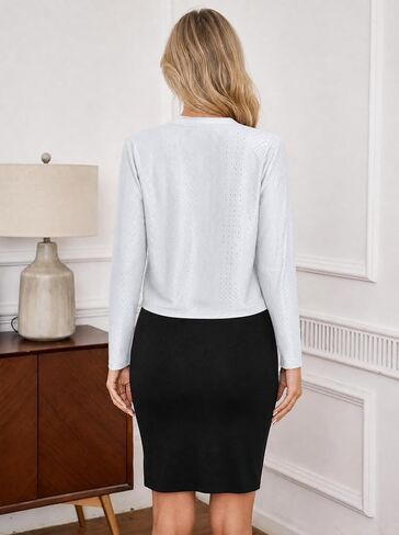 REGAI Women's Cropped Mesh Cardigan Breathable Summer Bolero Shrug for Dresses, Open Front, Bust-Friendly S-XXL in Saudi Arabia
