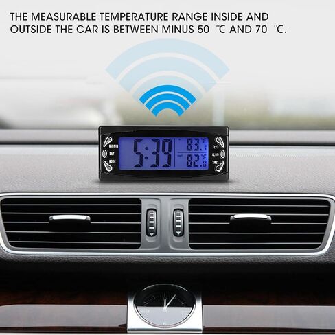 Tion - Accurate Internal and External Temp Display,Snooze Function,Fit for Cars and Trucks 2V,Interior Temperature Display,Outdoor Temperature,Min Temp,Car in Kuwait
