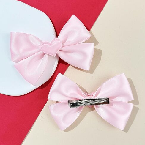 Pink Valentines Hair Clips Pin Baby Girls Pink Hairclip Hairpin Valentines Gift JHV10 (D3) in Kuwait