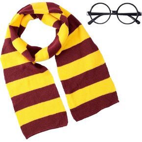 Halloween Wizard Costume Accessories Set Glasses Tie Wand and Scarf Time Turner Necklace for Women Cosplay Party in Saudi Arabia