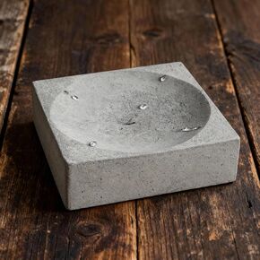 Zen Droplet Tabletop Fountain – Modern Cement Indoor Water Feature, Freestanding Rock Basin 10x10x3.8in, Natural Stone Desk Decor for Meditation, Relaxation, Feng Shui, Home or Office in Saudi Arabia