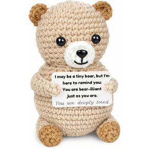 SIOTMERA Positive Crochet Dog Gifts for Women Men - Handmade Dog Crochets Animals Funny Gifts, Anniversary Birthday for Friends Mom Boyfriend Girlfriend Wife Husband Coworker in Kuwait