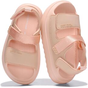 Project Cloud Sandals for Girls - Lightweight Adjustable Straps Kids Sandals - Water-Resistant Girls Slides and Non-Slip Slides for Kids (Little Goldie, GRAPE FRUIT,12K) in Kuwait