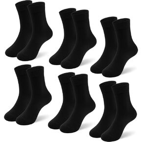 Kids Crew Viscose Bamboo Socks Thin Breathable School Uniform Dress Quarter Soft Socks for Boy Girl 3/6 Pairs in Saudi Arabia