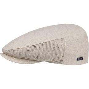 Lipodo Linen Flat Cap Men Peaked Cap 60% Cotton 40% Linen Made in Italy Mesh Inserts Summer Spring Summer in Saudi Arabia
