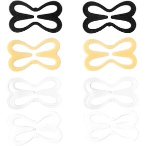 12Pcs Bra Strap Clips – Racerback Converters, No-Slip Bra Strap Holders for Dresses, Tanks & Swimsuits | Invisible Cleavage Control | Black, White, Beige, Clear in Saudi Arabia