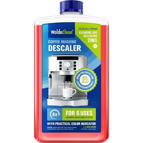 Coffee Machine Descaler Solution 25oz for 6 uses - Reusable with color indicator, compatible with Keurig, Nespresso, Breville, Ninja, Cuisinart in Saudi Arabia