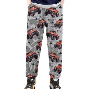 Elastic Waist Boys Sweatpants with Pocket Joggers Layer with Hoodies for Street Style Dance Pants in Kuwait