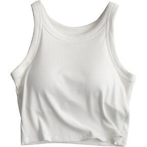 Camisole Tops for Womens Built in Bra Adjustable Spaghetti Strap Yoga Workout Shirts Basic Tank Tops Layer Padded Bra in Kuwait
