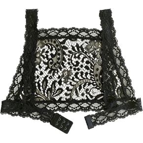 Lady Lace Square Neck Bralette Insert Overlay Modesty Panel Vest lace Overlay top Cleavage Cover Modesty Panel in Saudi Arabia