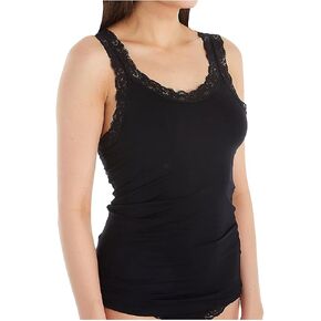 Fleur't Women's Iconic Lace Camisole with Shelf Bra, 383LU, Black, S in Kuwait