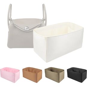 Organizer Insert for Lindy 19/26/30/34/45, Satin Inner Bag Organiser(Size: LD26, Color: Etoupe Grey) in Saudi Arabia
