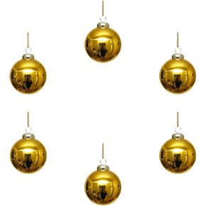 6 Pack 2.4 Inch(6cm) 304 Stainless Steel Gazing Ball,Hanging Ornaments for Christmas Tree, Wedding, Home, Party,Commercial Decor, Gold in Saudi Arabia