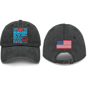 Burgers On The Grill Bun in The Oven Hats for Womens Soft Washed Distressed in Kuwait