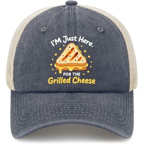 I'm Just Here for The Grilled Cheese Hats for Mens Classic Washed Distressed in Kuwait