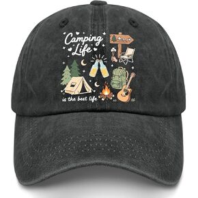 Camping Life is The Bests Life Hat for Men Trendy Washed Distressed Baseball in Kuwait