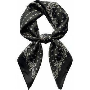 Head Hair Scarf for Women Neck Scarf Like Satin Silk Hair Bandana Square Scarves Fashion Accessories 27.5" in Kuwait
