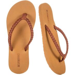 Womens Slim Braided Comfortable Flip Flops Summer Beach Thong Sandals Arch Support Non Slip in Saudi Arabia