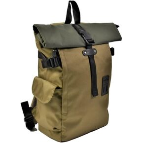Harvest Label 2-Tone Rolltop Backpack - Desert Olive Casual Sports Everyday Outdoor Dypack in Saudi Arabia