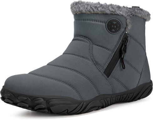 Womens Mens Barefoot Snow Boots Warm Ankle Booties Fur Lined Winter Shoes Outdoor Sneakers with Zero Drop Sole & Wide Toe Box in Saudi Arabia