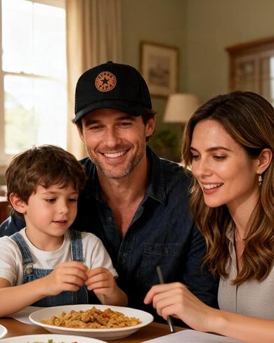 World's Best Dad & Super Papa Trucker Hat, Leather Patch Baseball Cap, for Dad Husband Grandpa in Saudi Arabia