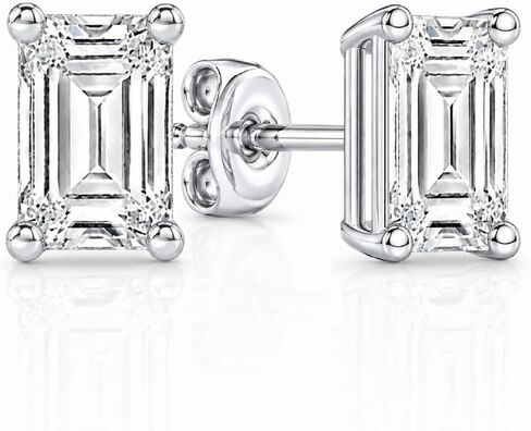 Diamond Stud Earrings for Women | 1/4-5 CTTW Certified Lab Grown Diamond Studs | 14K Solid White or Yellow Gold | Variety of Shapes to Choose From | Certified by Gemologists in Kuwait