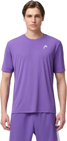 HEAD Men’s Slice II Performance T-Shirt – Moisture Wicking Interlock Fabric, Loose Athletic Fit, Lightweight Tennis Top in Kuwait