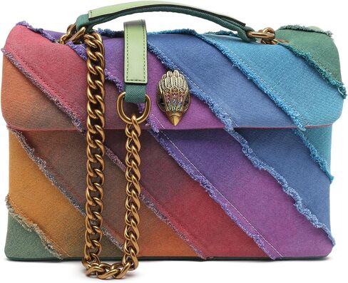Kurt Geiger London Kensington Rainbow Denim Crossbody Bag in Kuwait