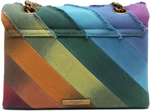Kurt Geiger London Kensington Rainbow Denim Crossbody Bag in Kuwait