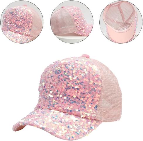 Outdoor Baseball Caps Full Sequins Visors Hat for Driving Cycling Adult Adjust Head Size Cycling Hiking Mesh Visors Hat in Saudi Arabia
