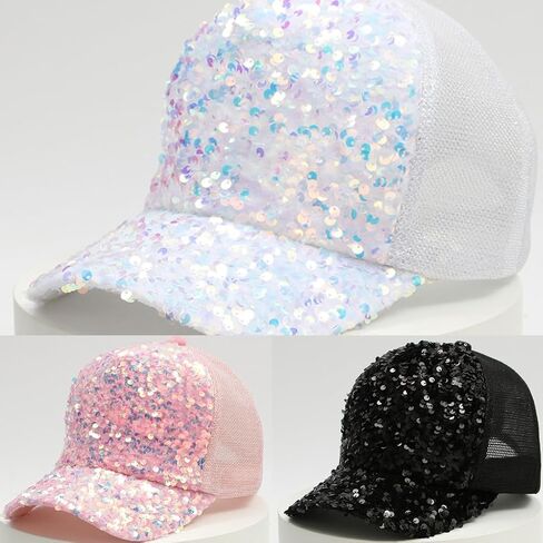Outdoor Baseball Caps Full Sequins Visors Hat for Driving Cycling Adult Adjust Head Size Cycling Hiking Mesh Visors Hat in Saudi Arabia