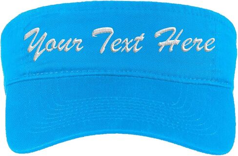 Custom Embroidered Unisex Sports Visor - Add Your Text - Personalized 3-Panel Adjustable Fit Sun Cap in Saudi Arabia