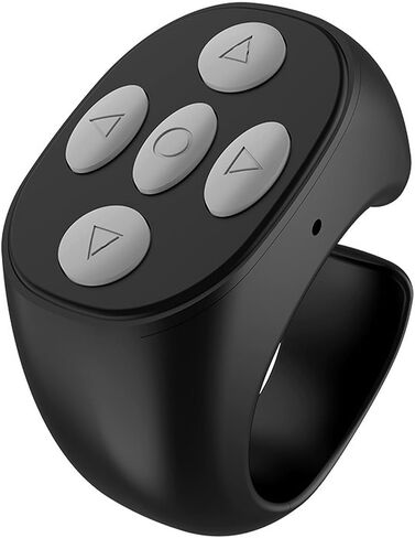 Page Turner, Fingertip Bluetooth Remote Control, Video Scrolling Ring and Camera Shutter Remote for, for iOS 15.0, for Android (White) in Saudi Arabia