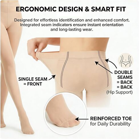 UV Protection Sheer Pantyhose - Skin-Perfecting Nude Tights for Women - Ultra-Thin Sun Protection Stockings - Anti-Snag Reinforced Toe - Lightweight Breathable Fair Skin Flawless Sheer Tights in Saudi Arabia