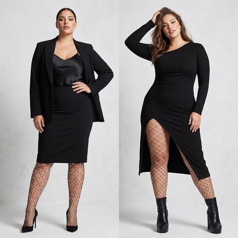 4 Pairs Women's Plus Size Fishnet Tights Sparkly Rhinestone High Waist Stocking Pantyhose Party Concert Stockings in Kuwait