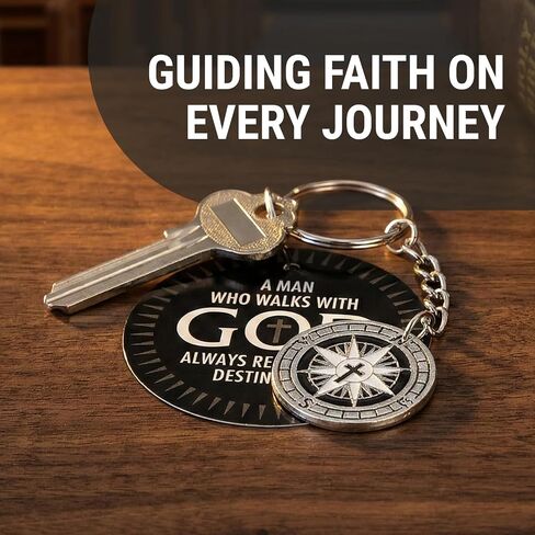 Fun Express Religious Father’s Day Compass Charm Keychains with Card, 12 Pieces in Kuwait