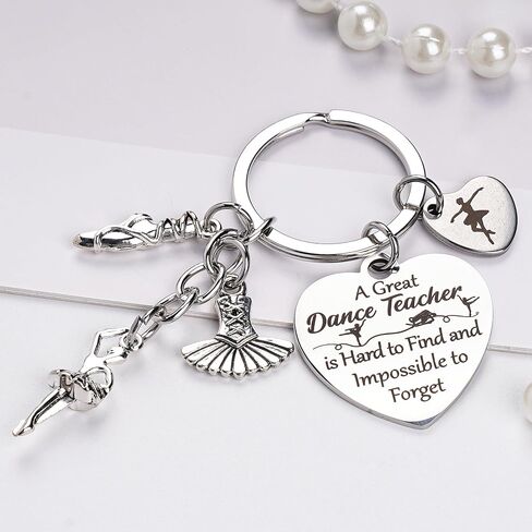 Dance Teacher Gifts Keychain, Ballet Instructor Appreciation Present, Thank You Teacher Gift Keyring for Dance Team in Kuwait