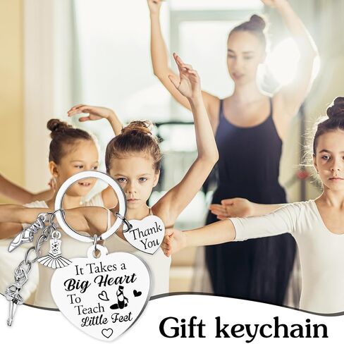 Dance Teacher Gifts Keychain, Ballet Instructor Appreciation Present, Thank You Teacher Gift Keyring for Dance Team in Kuwait