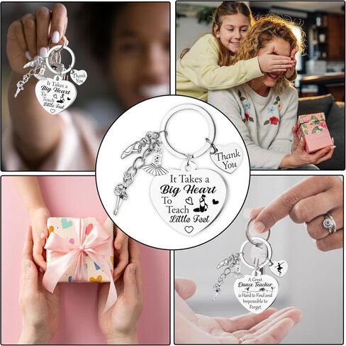 Dance Teacher Gifts Keychain, Ballet Instructor Appreciation Present, Thank You Teacher Gift Keyring for Dance Team in Kuwait