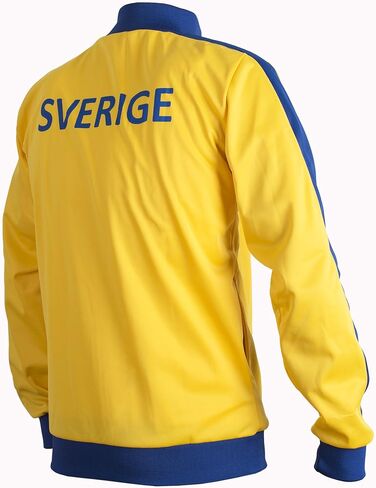 Sweden Sverige 1970's Retro National Swedese Football Jacket Tracksuit L Yellow in Kuwait