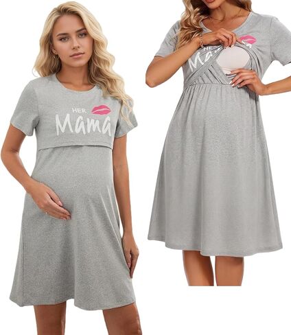 Nursing Nightgown for Breastfeeding Hospital Birhing Gown Maternity Labor Delivery Summer Friendly Dress Women in Saudi Arabia
